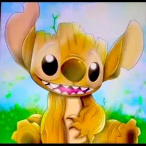 A groot and stich mixed drawing made by me!